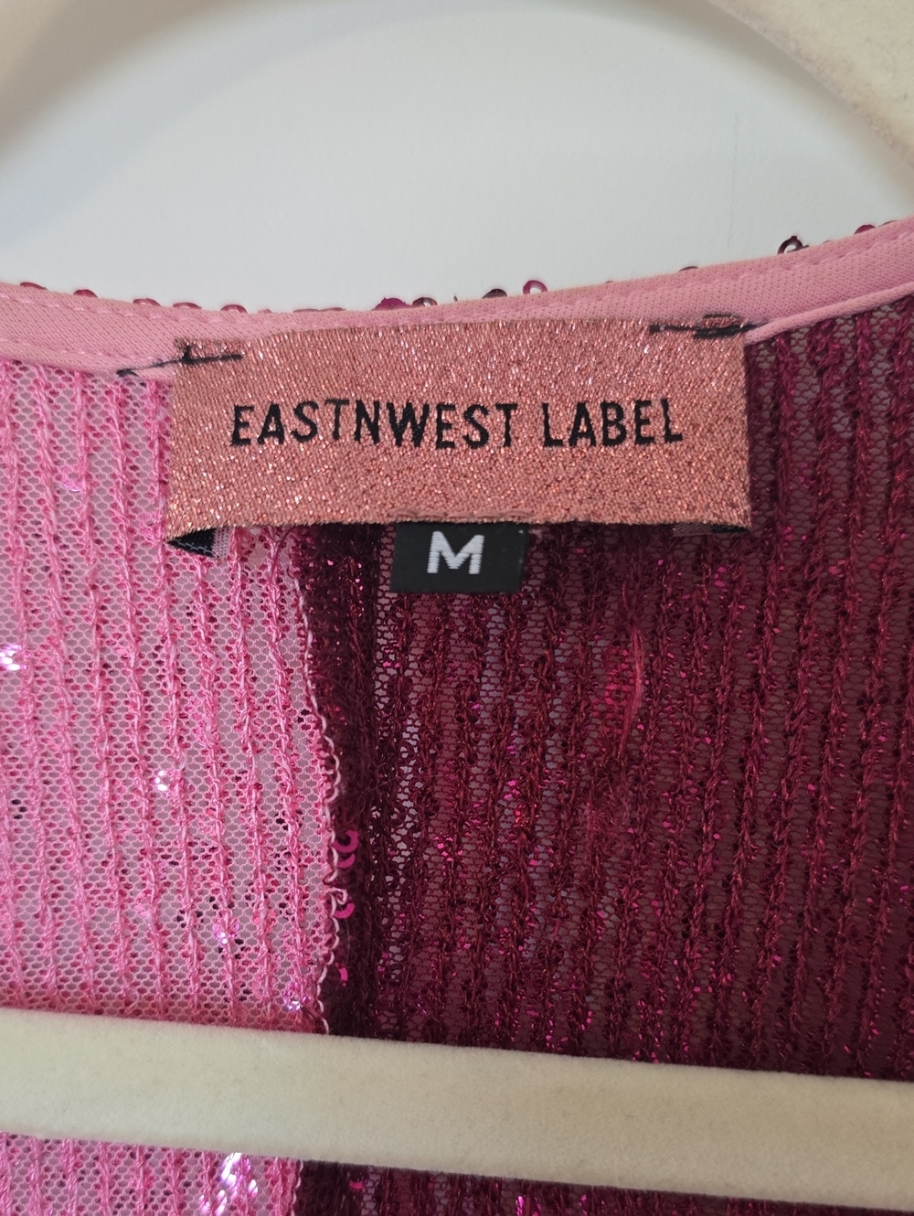 EASTNWEST LABEL Two Tone Sequin Dress - Picture 2 of 6